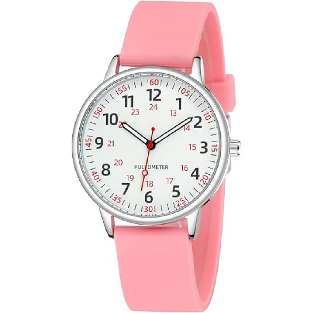 Skanto | Stylish Women's Clip Watch – Waterproof Silicone Fob Watch in Elegant Colors