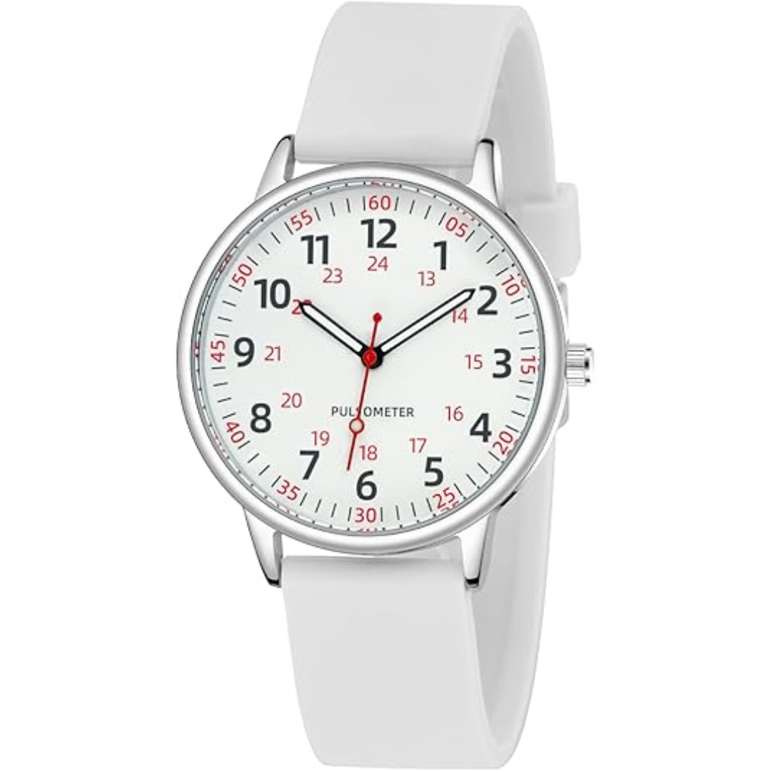 Skanto | Stylish Women's Clip Watch – Waterproof Silicone Fob Watch in Elegant Colors