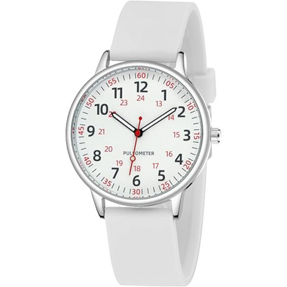 Skanto | Stylish Women's Clip Watch – Waterproof Silicone Fob Watch in Elegant Colors