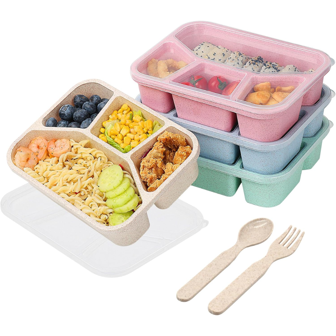 BentoBox – Set of 4 Snack Boxes with Compartments
