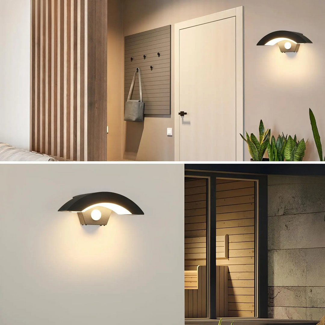 Outdoor wall lights in a 2-piece set – With motion sensor & protection | For home & garden | Kalsten
