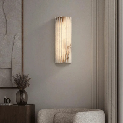 MarbleGlow Minimalist Marble Wall Sconce