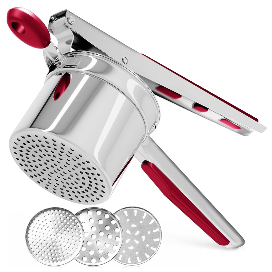 Kalsten | PureMasher Pro Stainless Steel Potato Masher 15oz | Extra Large Capacity | For Mashed Potatoes, Vegetables & Fruits | Lump-Free & Durable