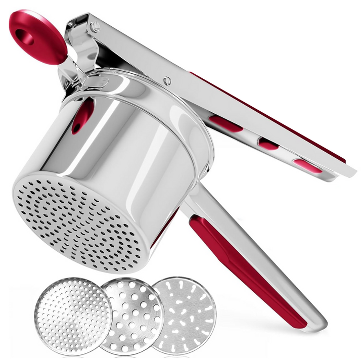 Kalsten | PureMasher Pro Stainless Steel Potato Masher 15oz | Extra Large Capacity | For Mashed Potatoes, Vegetables & Fruits | Lump-Free & Durable
