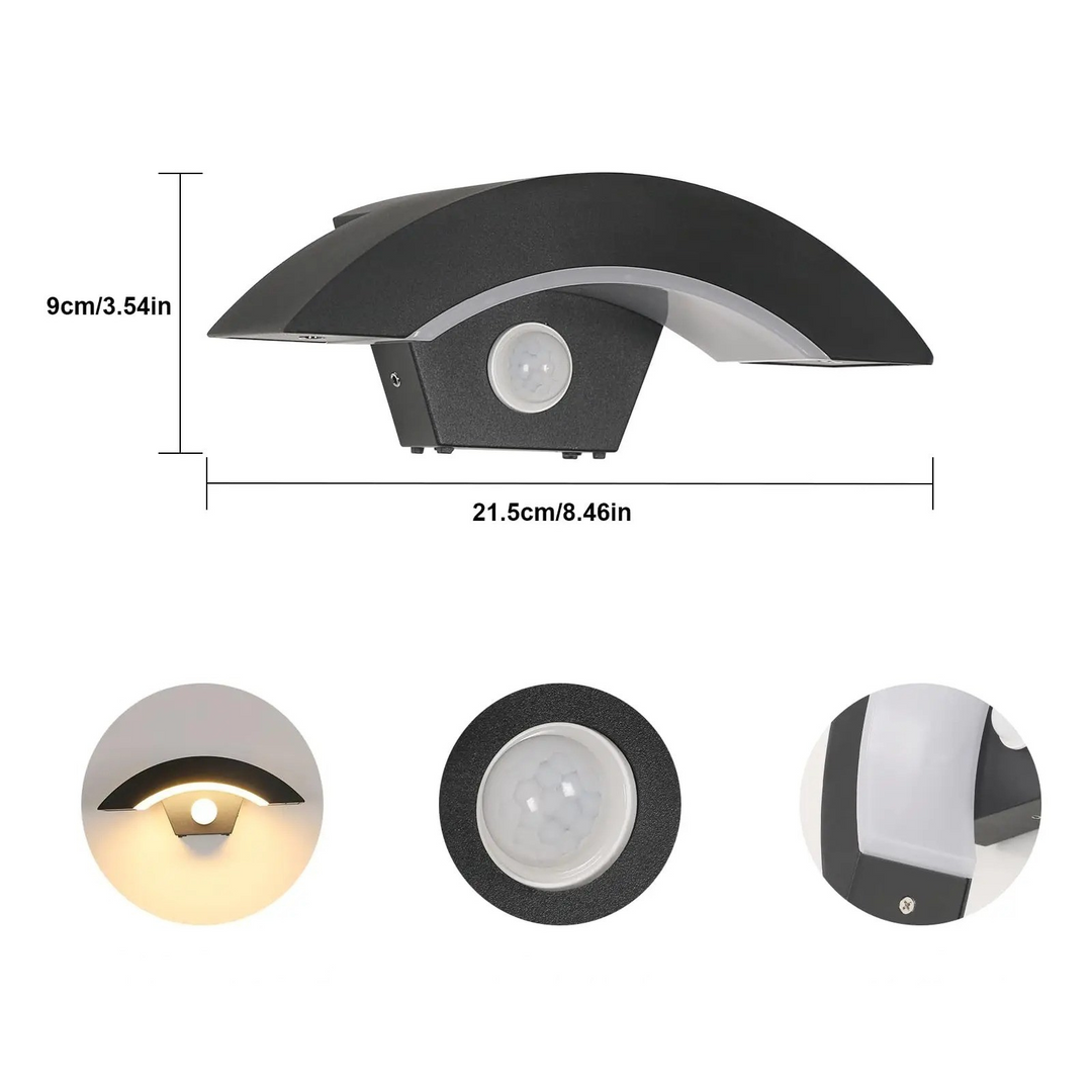 Outdoor wall lights in a 2-piece set – With motion sensor & protection | For home & garden | Kalsten
