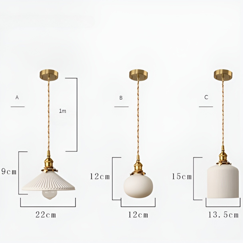 AmberZen Light – Vintage Ceramic Glass Pendant Light | Kalsten