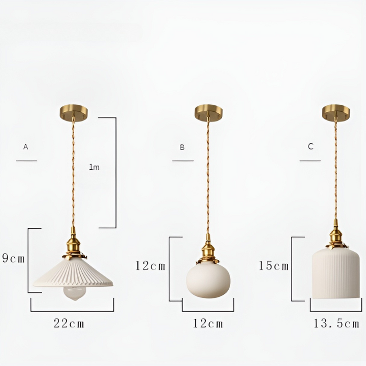 AmberZen Light – Vintage Ceramic Glass Pendant Light | Kalsten