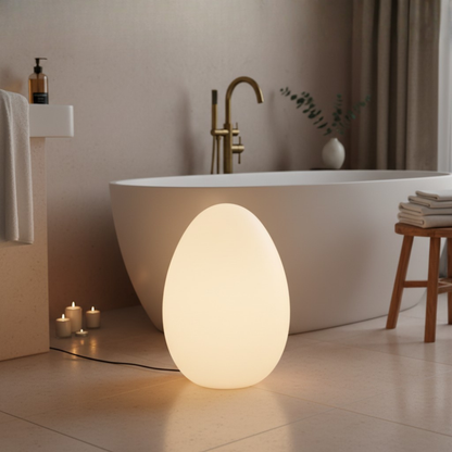 SolStone Sculptural Egg Floor Lamp