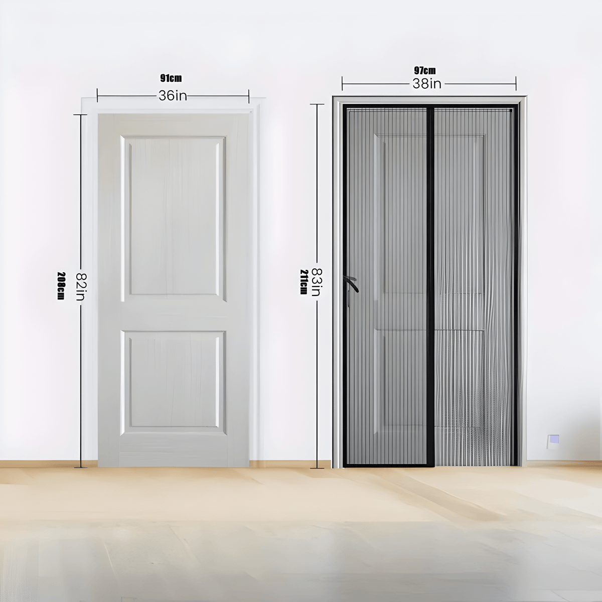 Self-closing Magnetic Insect Screen with Pet-friendly Opening | Kalsten