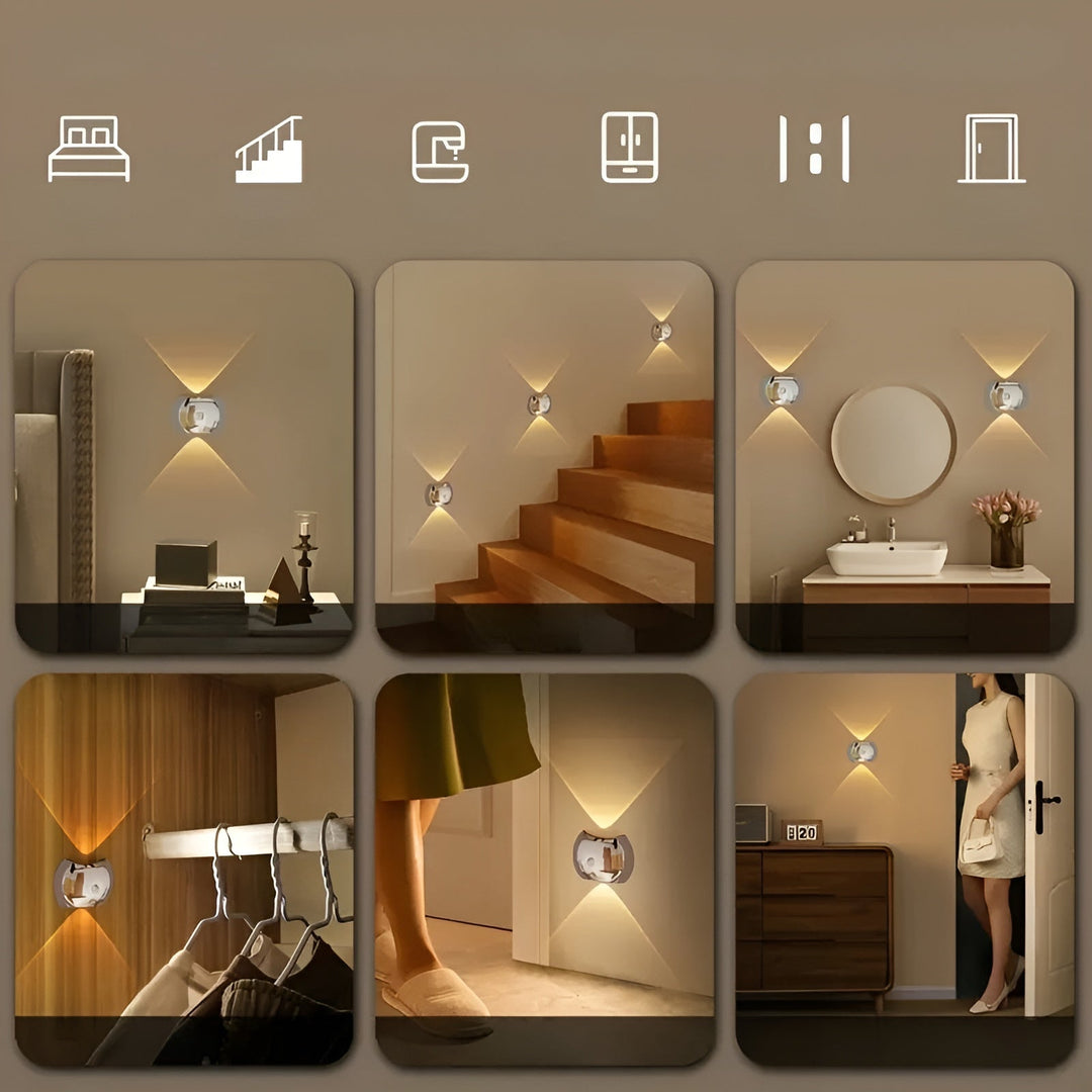 Wall lamp with motion sensor – Dual LED light Top & Bottom | Magnetic & Portable | Kalsten