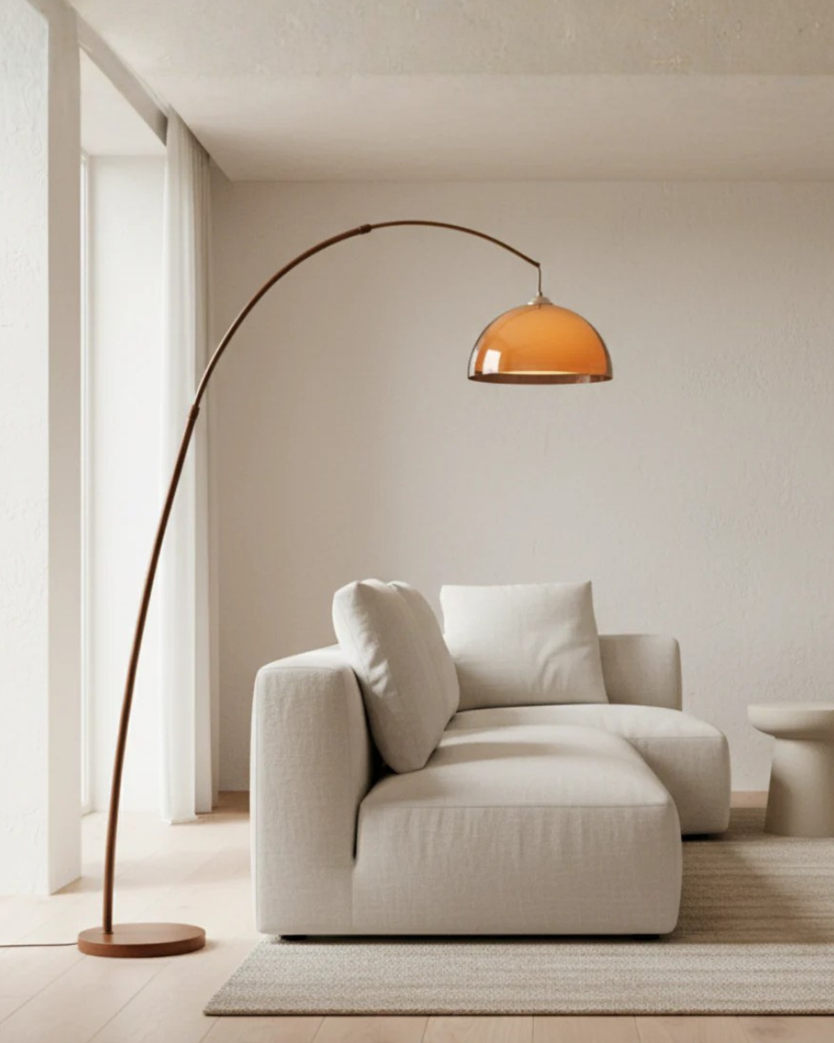 Ventoro Arc Floor Lamp with Dome Shade
