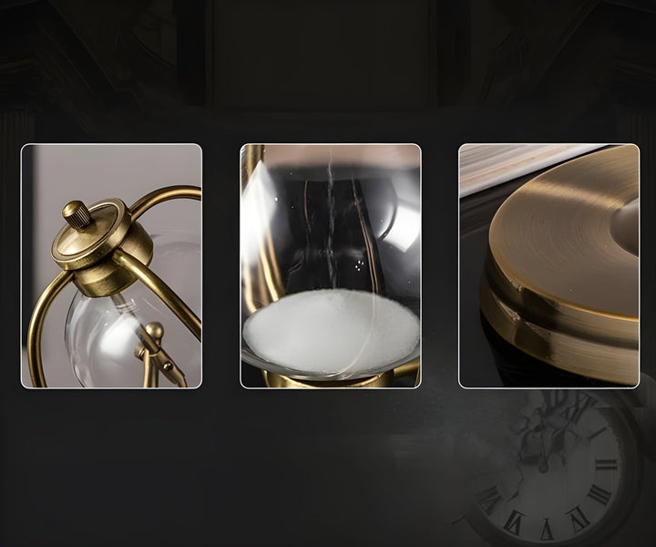 Kalsten | GracefulTime Clock – Luxury Hourglass with Elegant Gold Frame & Timeless Design