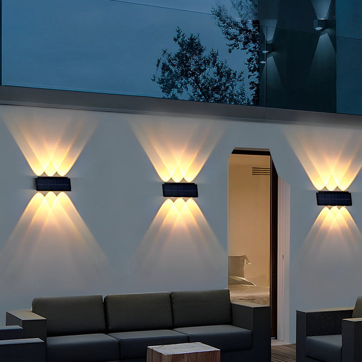 Rectangular Waterproof Up and Down Light LED Modern Solar Wall Lamp | Kalsten