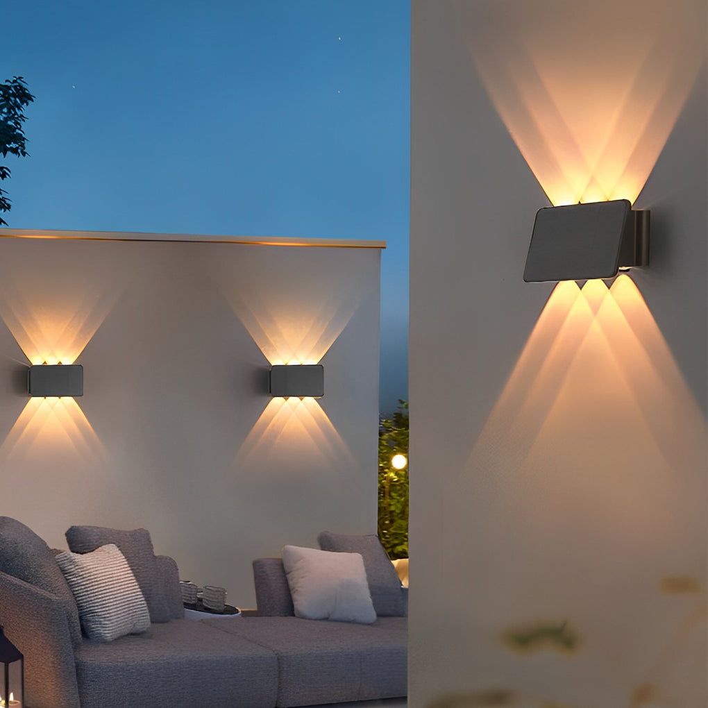 Waterproof LED Up and Down Lights Solar Wall Lamp Wall Washer Lights | Kalsten
