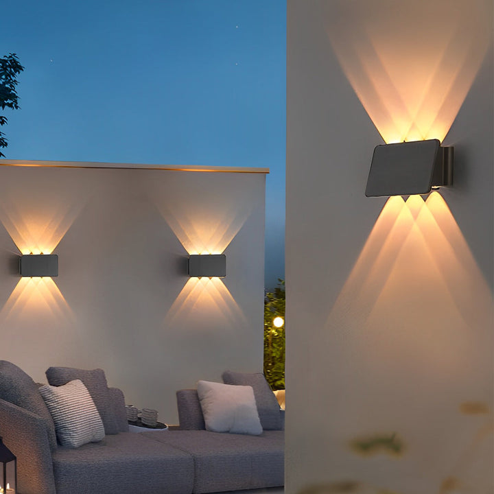 Waterproof LED Up and Down Lights Solar Wall Lamp Wall Washer Lights | Kalsten