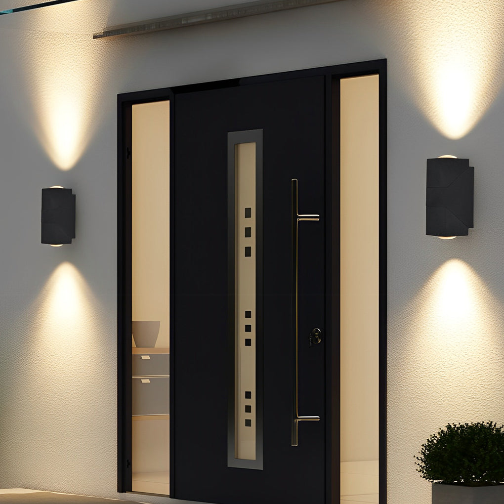 Adjustable Up and Down Light Motion Sensor Waterproof Black Wall Lamp | Kalsten