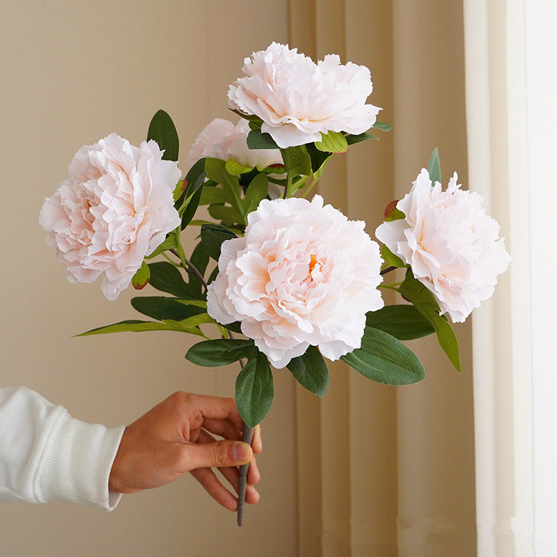 Artificial 5 large head peony flowers | Kalsten