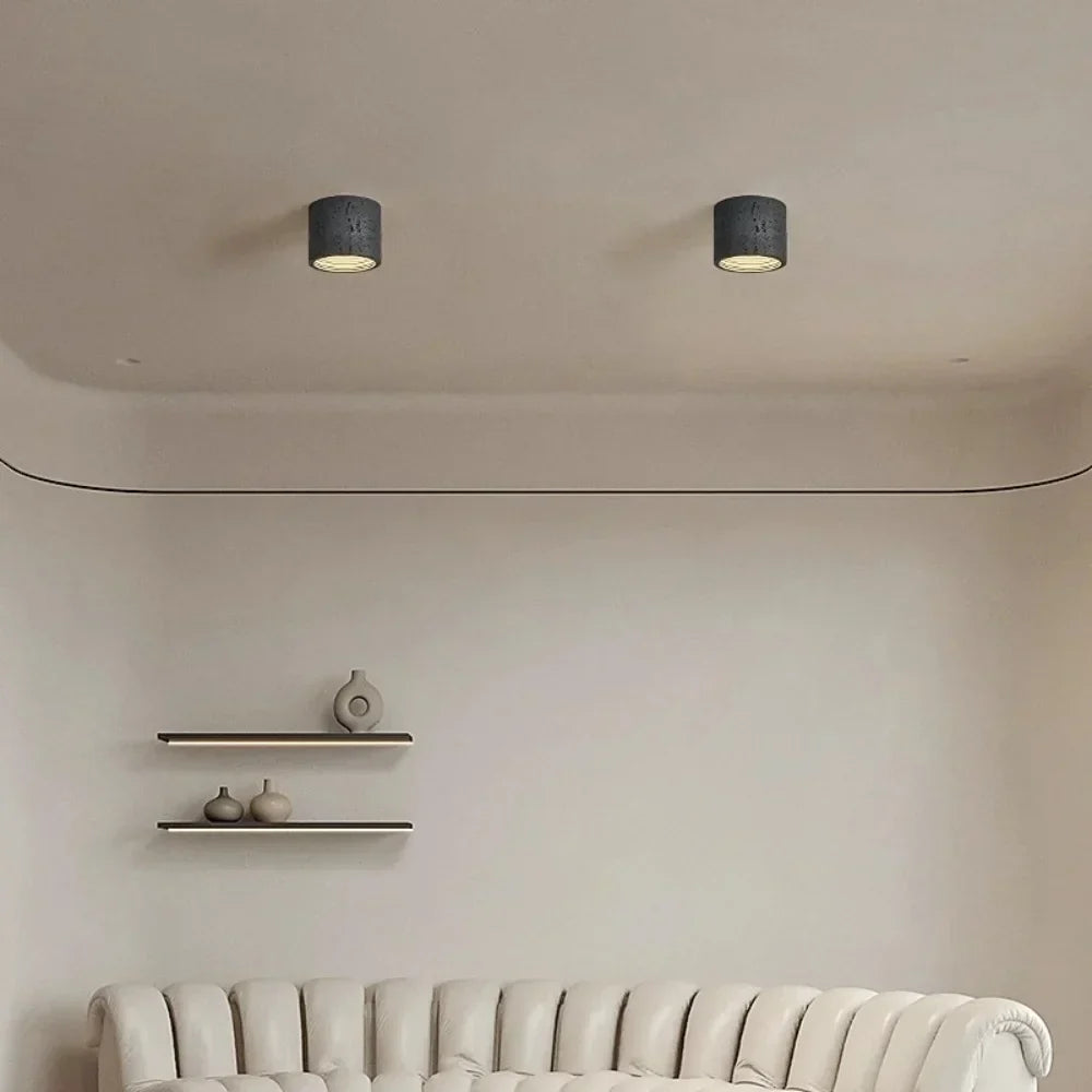 Ceiling Lamp Composite Cylindrical 12 in Soft Diffused Light Living Room Dining Area Ambient Lighting | Kalsten