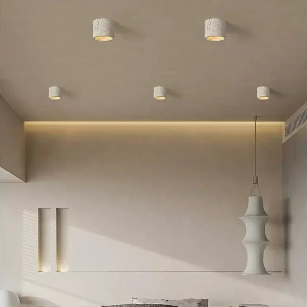 Ceiling Lamp Composite Cylindrical 12 in Soft Diffused Light Living Room Dining Area Ambient Lighting | Kalsten