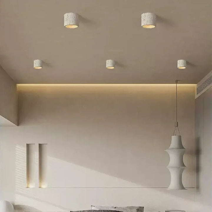 Ceiling Lamp Composite Cylindrical 12 in Soft Diffused Light Living Room Dining Area Ambient Lighting | Kalsten