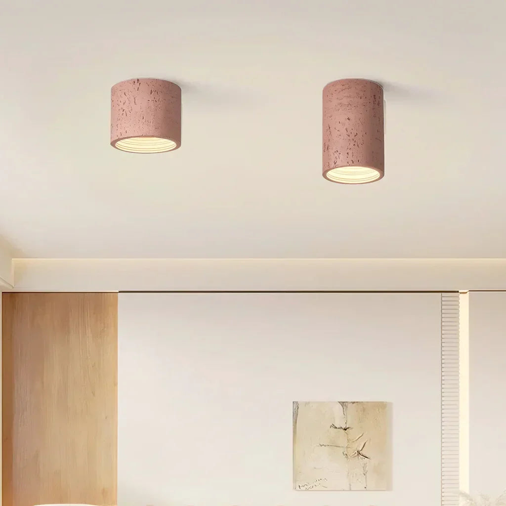 Ceiling Lamp Composite Cylindrical 12 in Soft Diffused Light Living Room Dining Area Ambient Lighting | Kalsten