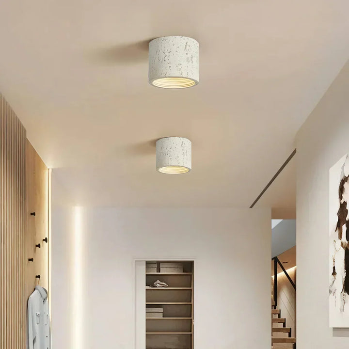 Ceiling Lamp Composite Cylindrical 12 in Soft Diffused Light Living Room Dining Area Ambient Lighting | Kalsten