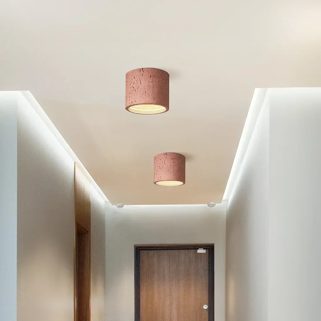 Ceiling Lamp Composite Cylindrical 12 in Soft Diffused Light Living Room Dining Area Ambient Lighting | Kalsten
