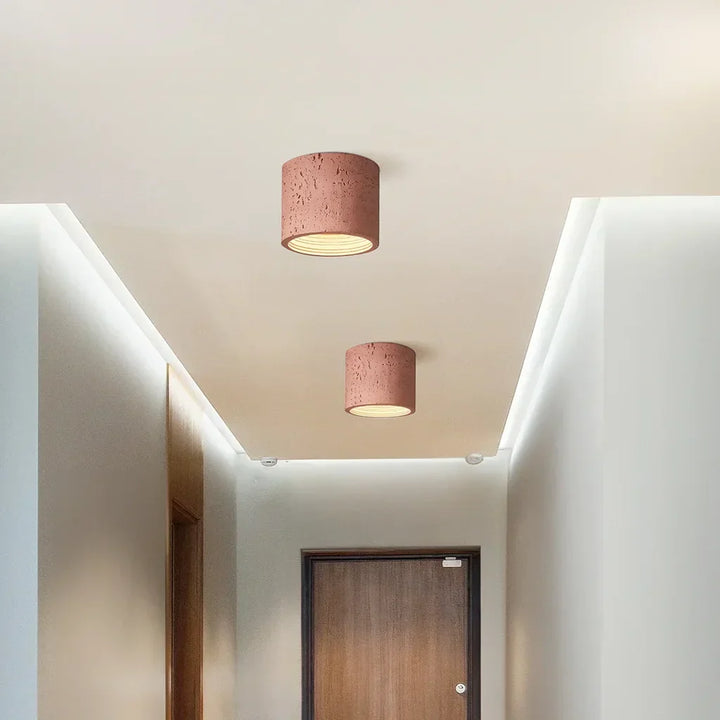 Ceiling Lamp Composite Cylindrical 12 in Soft Diffused Light Living Room Dining Area Ambient Lighting | Kalsten