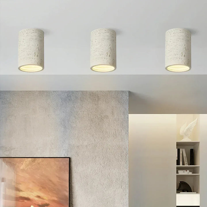 Ceiling Lamp Composite Cylindrical 12 in Soft Diffused Light Living Room Dining Area Ambient Lighting | Kalsten