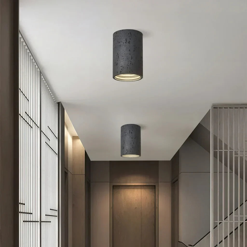 Ceiling Lamp Composite Cylindrical 12 in Soft Diffused Light Living Room Dining Area Ambient Lighting | Kalsten
