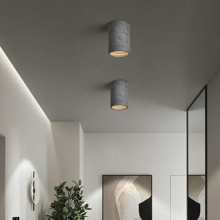 Ceiling Lamp Composite Cylindrical 12 in Soft Diffused Light Living Room Dining Area Ambient Lighting | Kalsten