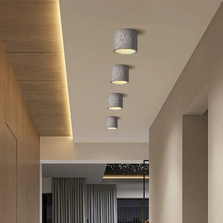 Ceiling Lamp Composite Cylindrical 12 in Soft Diffused Light Living Room Dining Area Ambient Lighting | Kalsten
