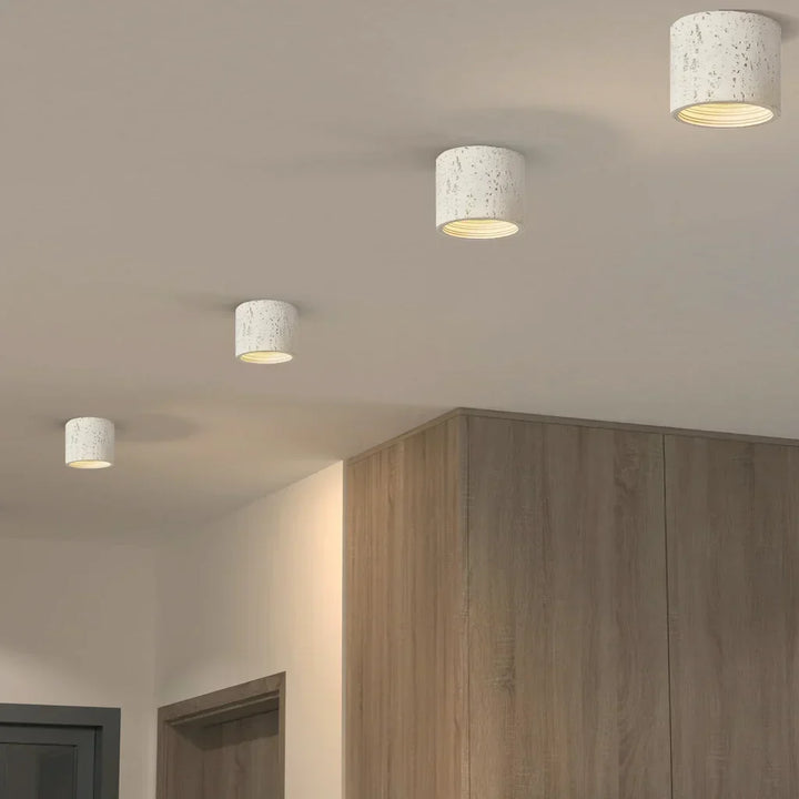Ceiling Lamp Composite Cylindrical 12 in Soft Diffused Light Living Room Dining Area Ambient Lighting | Kalsten