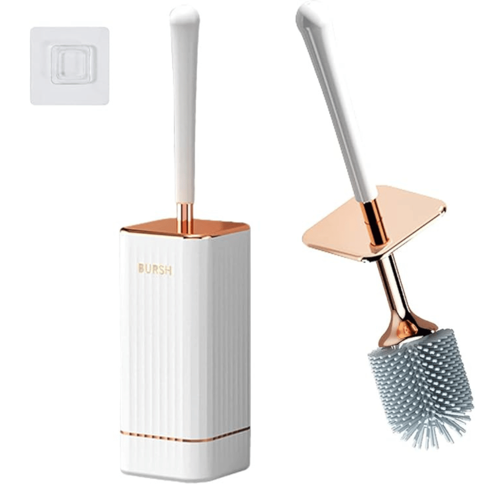 Elegant Flexi Toilet Brush with Quick-Drying Wall Holder Kalsten
