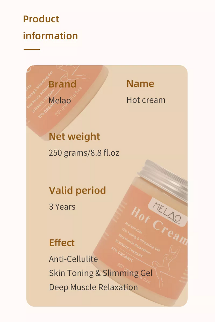 Kalsten | Ultimate Shape Cream – boosts fat burning – reduces cellulite – wall clock