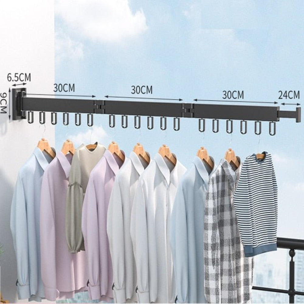 Skanto | Retractable Wall-Mounted Clothes Dryer – Foldable Drying Rack for Space-Saving Drying