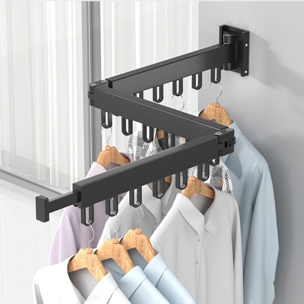 Skanto | Retractable Wall-Mounted Clothes Dryer – Foldable Drying Rack for Space-Saving Drying