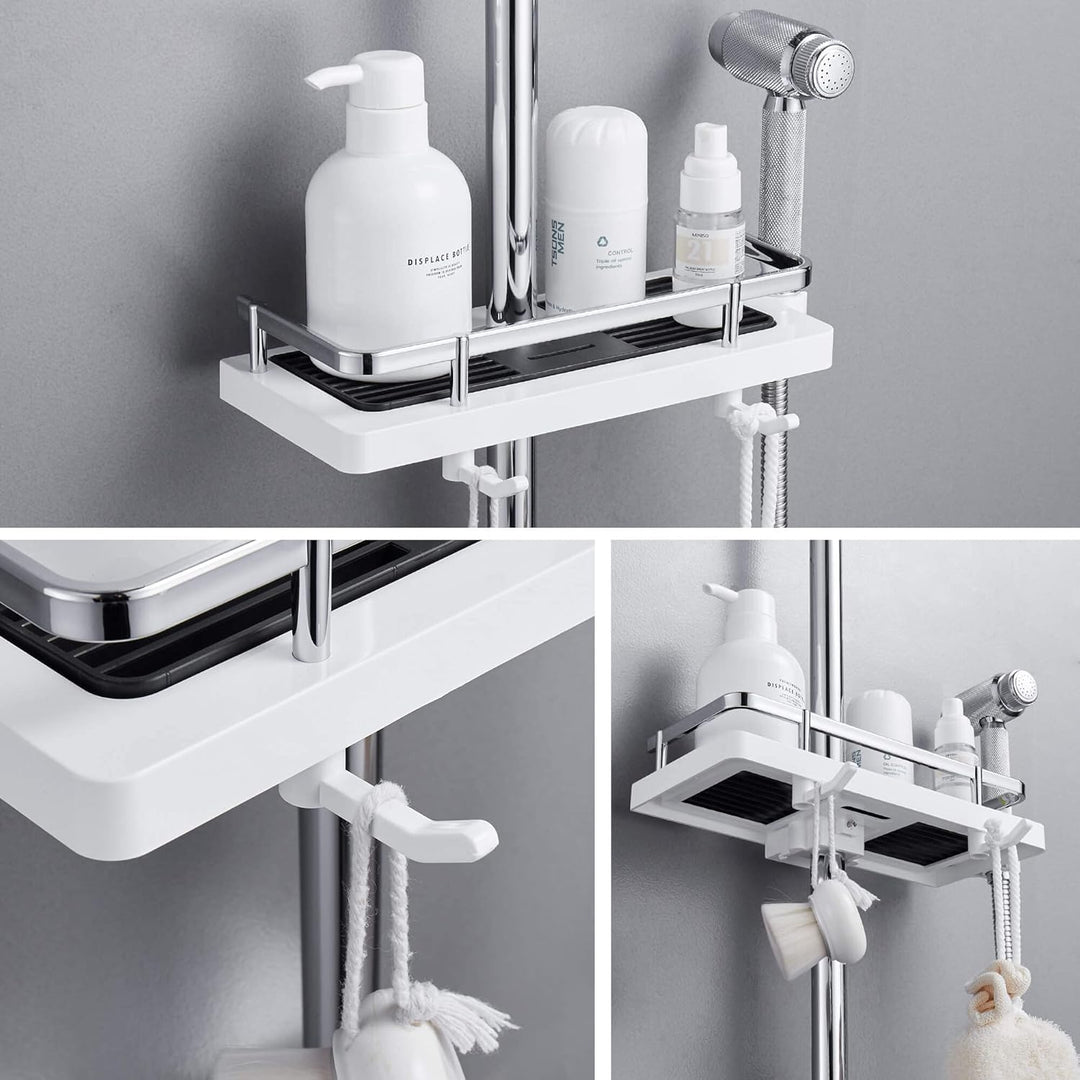 AquaShelf Adjustable Shower Shelf without Drilling for Bathroom | Kalsten