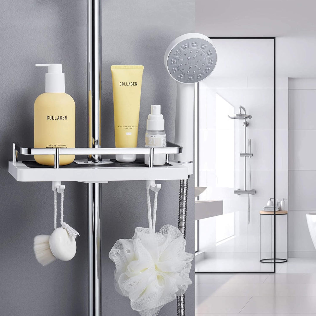AquaShelf Adjustable Shower Shelf without Drilling for Bathroom | Kalsten