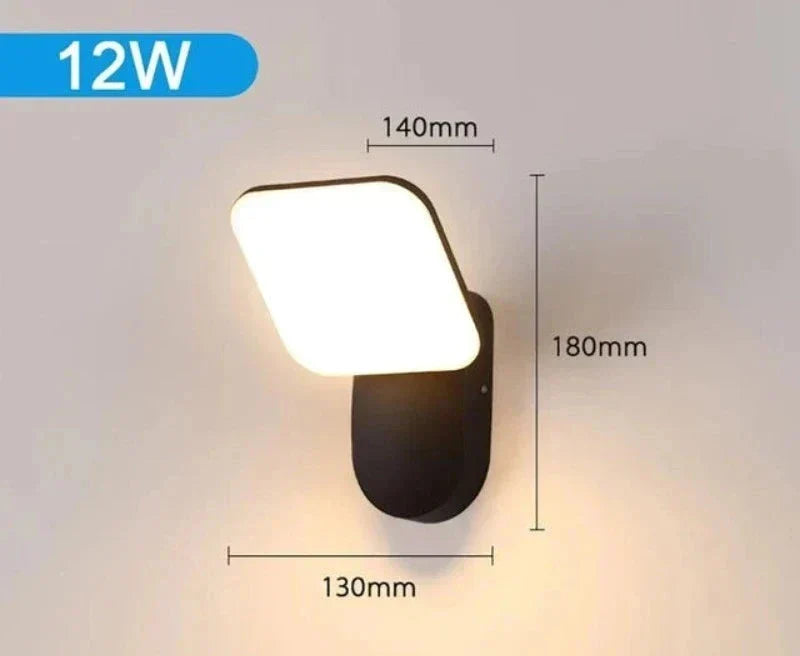 Modern LED porch light with motion sensor - Waterproof outdoor lighting, energy-saving, ideal for terrace and entrance | Kalsten