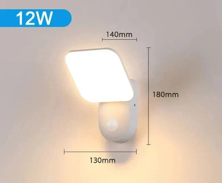 Modern LED porch light with motion sensor - Waterproof outdoor lighting, energy-saving, ideal for terrace and entrance | Kalsten