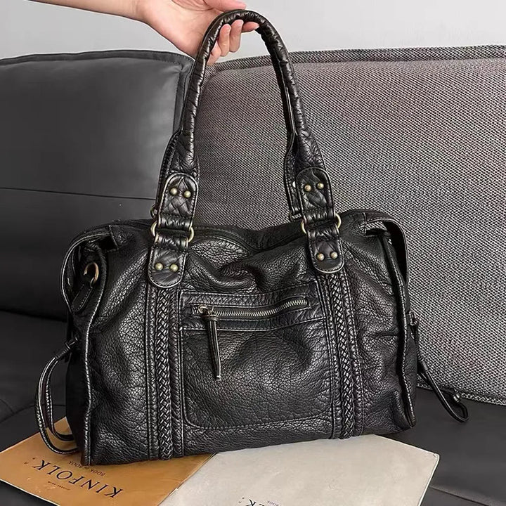 Ladies Shoulder Bag PU Leather Spacious with Laptop Compartment and Adjustable Strap | Kalsten