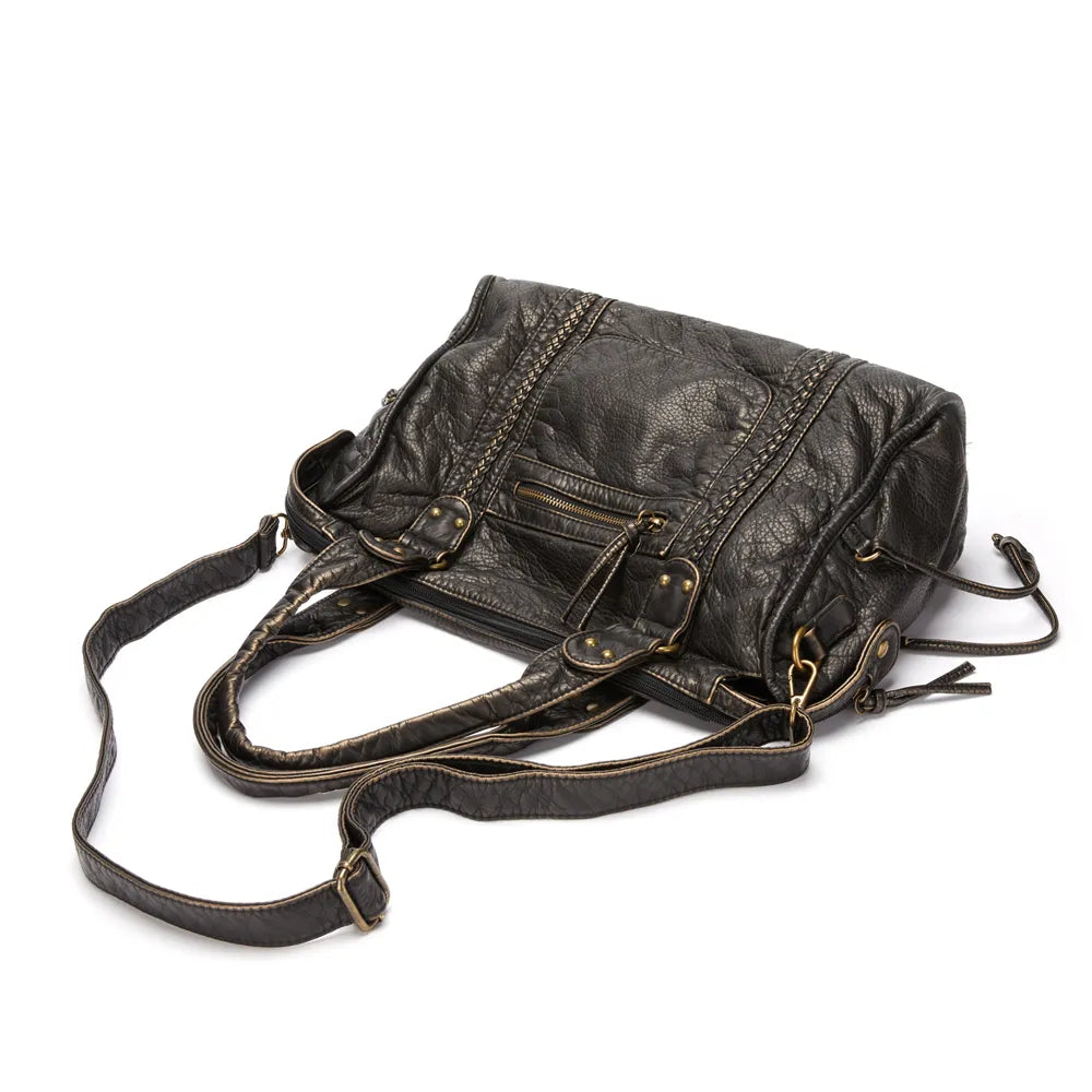 Ladies Shoulder Bag PU Leather Spacious with Laptop Compartment and Adjustable Strap | Kalsten