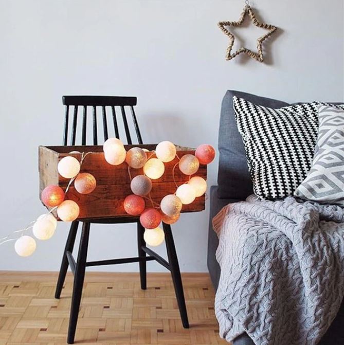 Cheerful Cotton Light Ball Garland - LumiBall | Kalsten