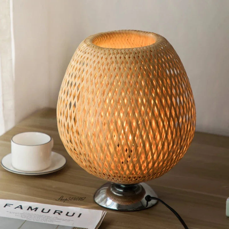 VintageBamboo - Bamboo Vintage Table Lamp Kalsten