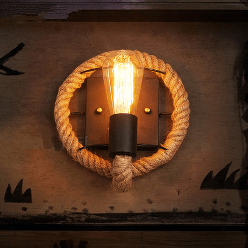 Skanto Wall Lamp | Vintage Style | Hemp Rope Lamp Design | Unique Decoration | Eco-friendly Wall Lamp