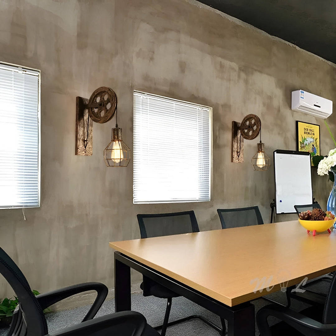 Vintage Industrial LED Wall Lamp - IronGlare | Kalsten