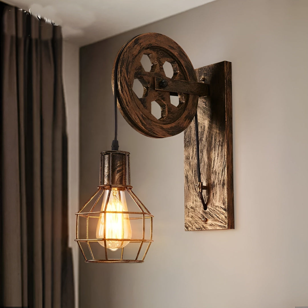 Vintage Industrial LED Wall Lamp - IronGlare | Kalsten