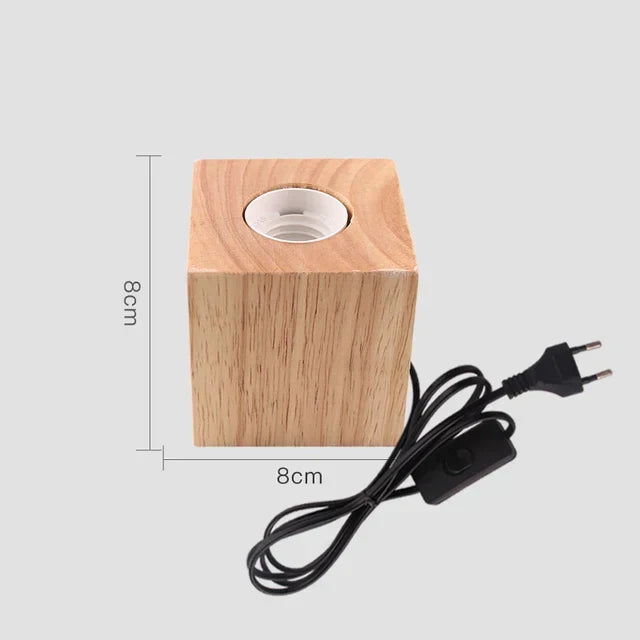 Retro Wooden Table Lamp with Light Ball – Decorative Lighting for Home | Kalsten