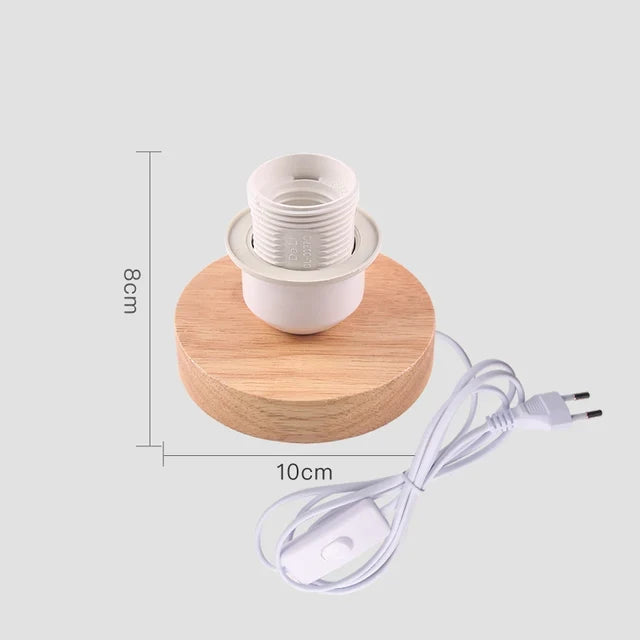 Retro Wooden Table Lamp with Light Ball – Decorative Lighting for Home | Kalsten